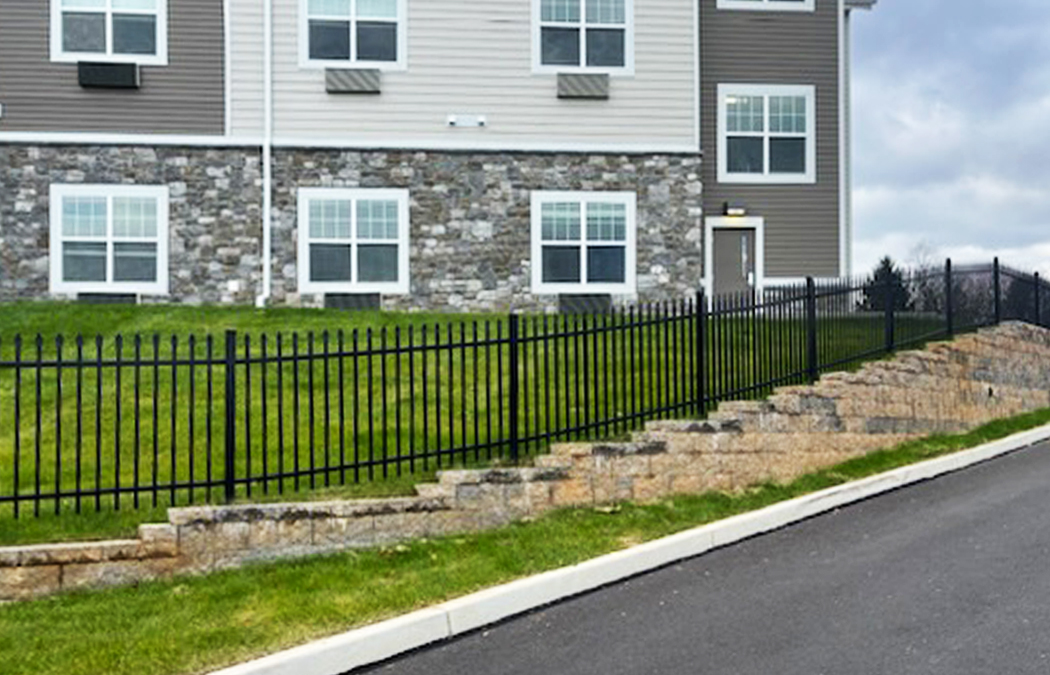 permanent fence around commercial residence property